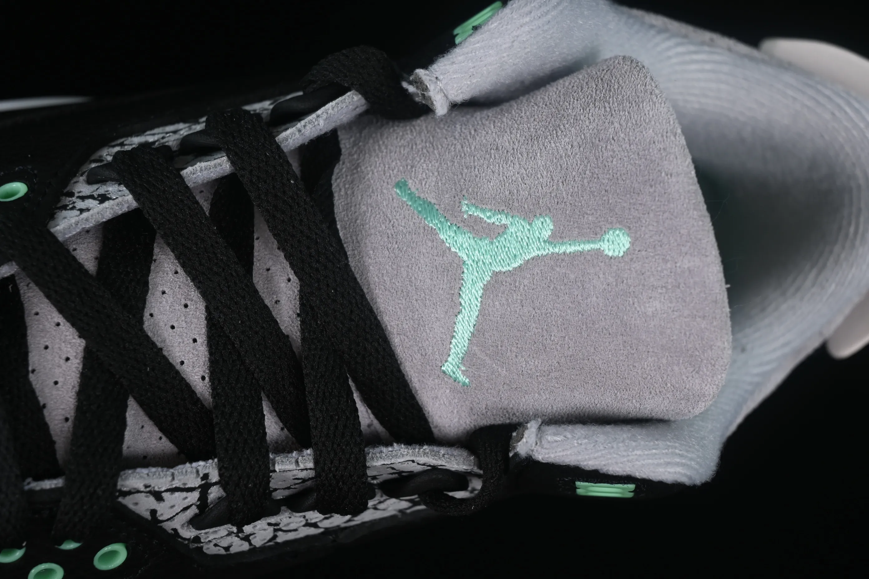 All categories Air Jordan Jordan series basketball shoes Air Jordan 3 foreign trade version Air Jordan 3 "Green Glow" AJ3 Joe 3 black green CT8532-031